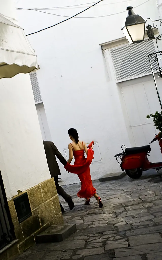 Calle encalada del centro de Jerez